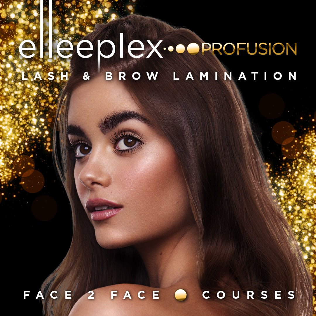 Elleeplex Profusion lash and brow lamination training course kit with sachets, shields, and ReGEN Next Gen treatment.