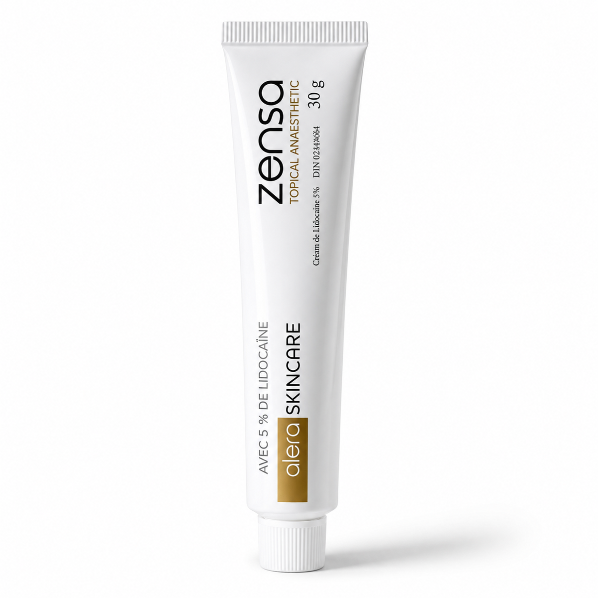 Professional Numbing Cream Zensa 30g tube featuring 5% Lidocaine for topical anaesthesia.