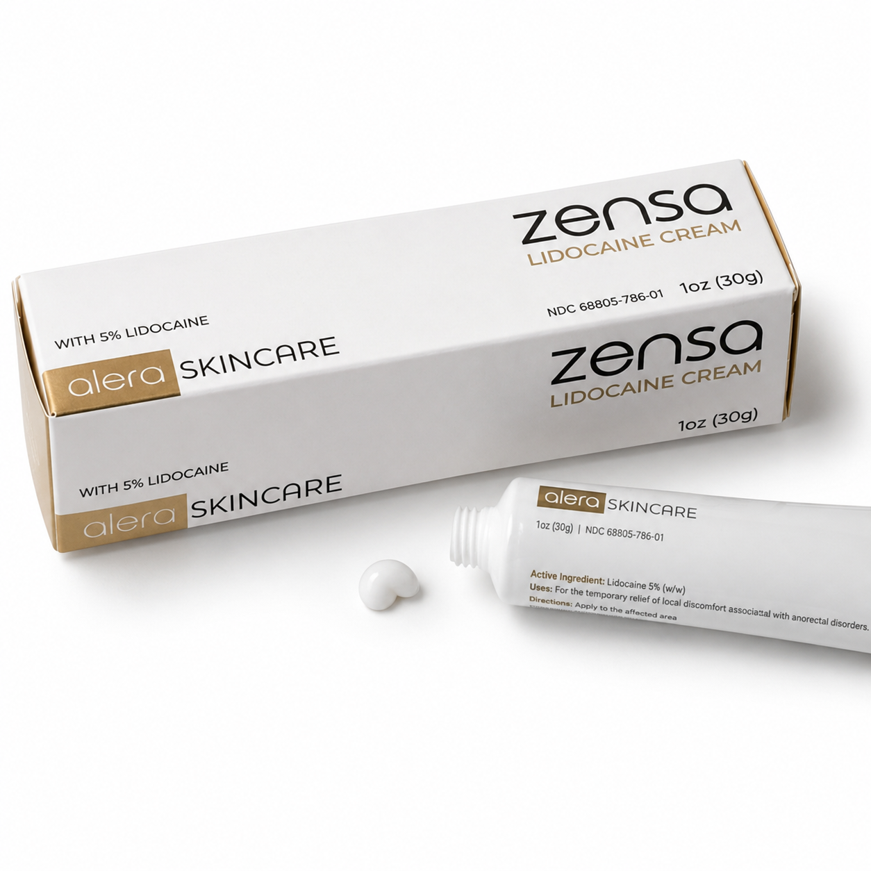 Professional Numbing Cream Zensa 30g with 5% Lidocaine Topical Anaesthetic for client comfort.