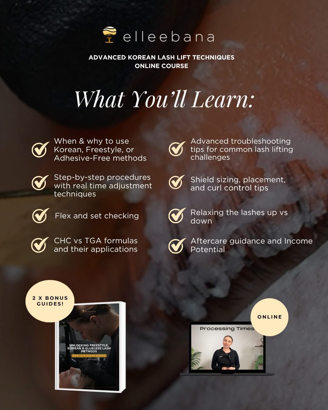 Online – Elleeplex Lash Lamination Conversion & Korean Lash Lift Techniques Bundle - Shannon Boyle